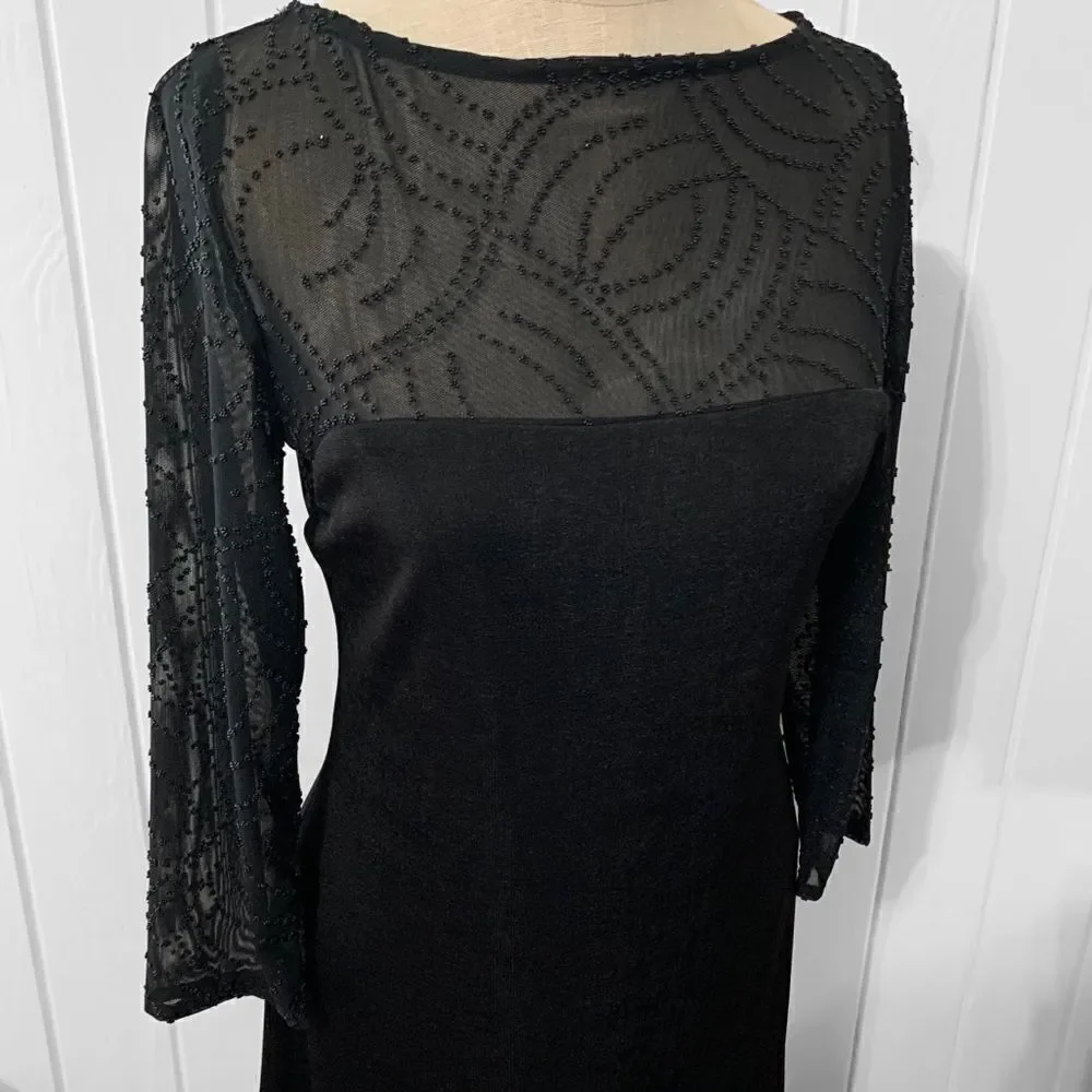 Vintage Carol Anderson Beaded Mesh Evening Dress - Picture 3 of 7
